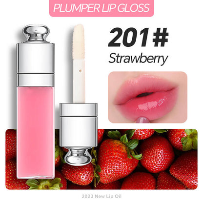 30 color lip oil 3ml small size lip plumping oil clear lip gloss silver-plated tube