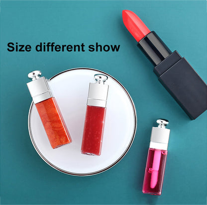 30 color lip oil 3ml small size lip plumping oil clear lip gloss silver-plated tube