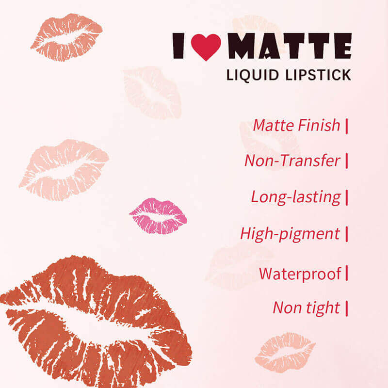 24 color matte liquid lipstick long lasting waterproof not stick pink tube