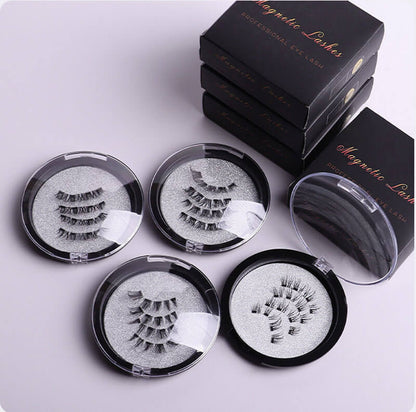 Magnetic false eyelash quantum magnet 3d dense glue-free lash