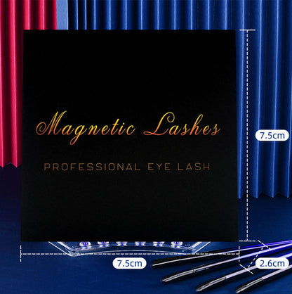 Magnetic false eyelash with curler quantum thick 3d glue-free eyelash