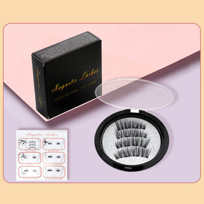 Magnetic false eyelash quantum magnet 3d dense glue-free lash