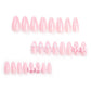 Nail art cute pink bow manicure fake nails glitter pearl nails 24pcs