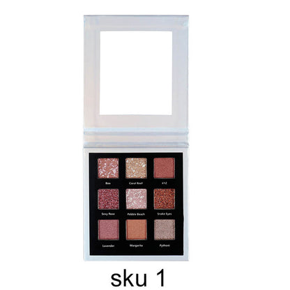 9 color eyeshadow palette high pigmented square eyeshadow