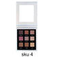 9 color eyeshadow palette high pigmented square eyeshadow