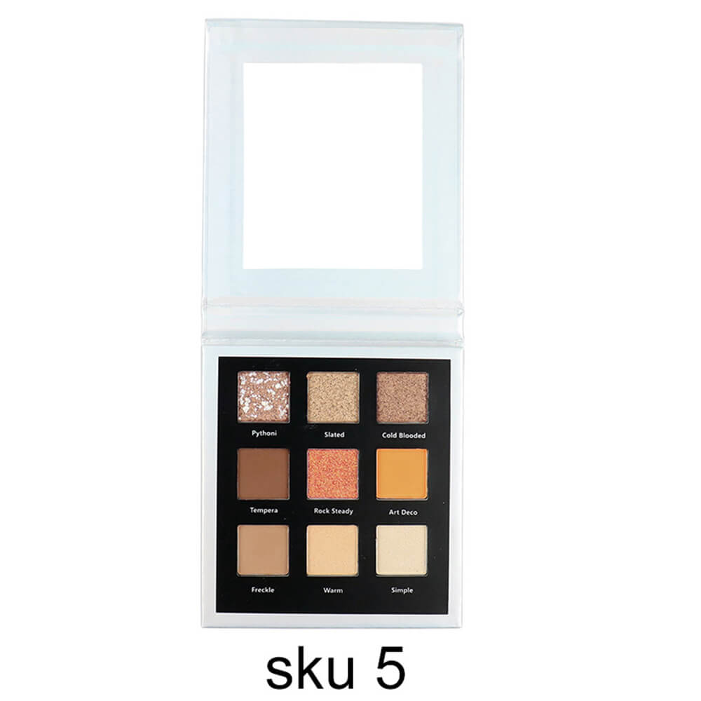 9 color eyeshadow palette high pigmented square eyeshadow