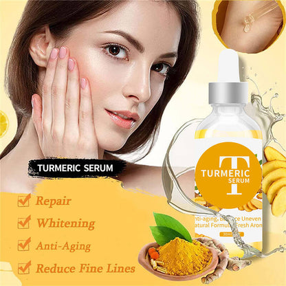 Face serum turmeric essence anti aging brighten remove dark spot 30ml