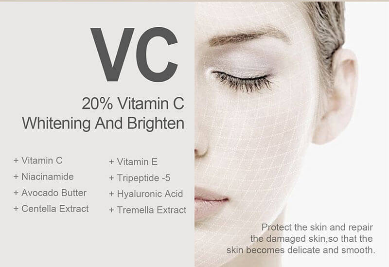 20% Vitamin C facial cream hydration moisturizing nourishing brightening 50g