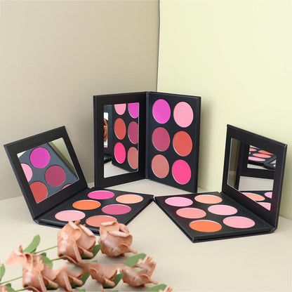 6 color blush palette brighten high pigment long lasting vegan