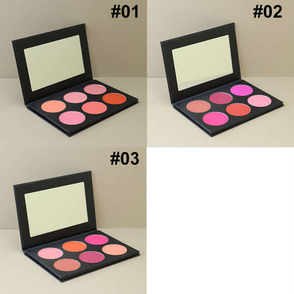 6 color blush palette brighten high pigment long lasting vegan