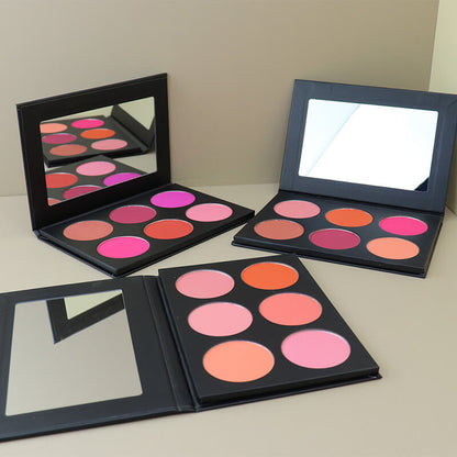 6 color blush palette brighten high pigment long lasting vegan