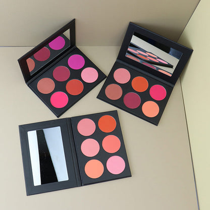 6 color blush palette brighten high pigment long lasting vegan