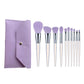 10 pcs makeup brush set with bag soft purple brushes wholesale