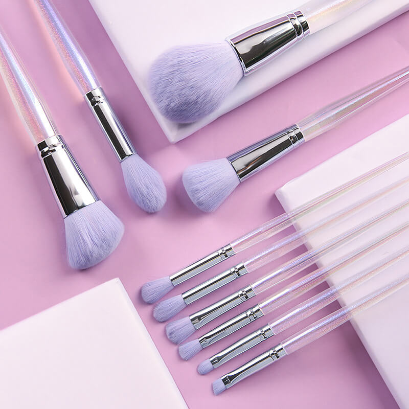 10 pcs makeup brush set with bag soft purple brushes wholesale