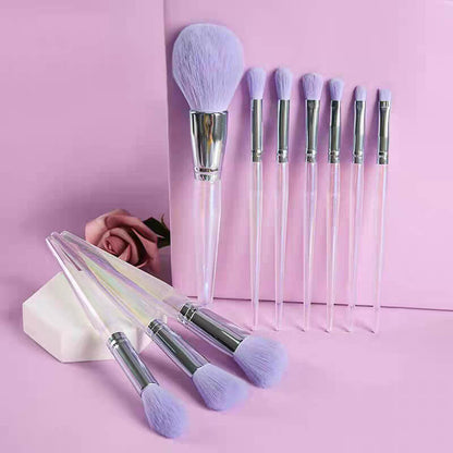 10 pcs makeup brush set with bag soft purple brushes wholesale