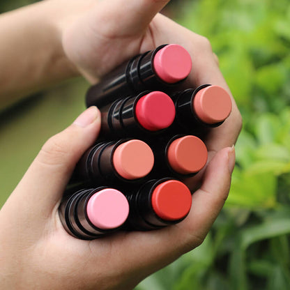 12 color 2 in 1 blush stick with brush cream waterproof vegan