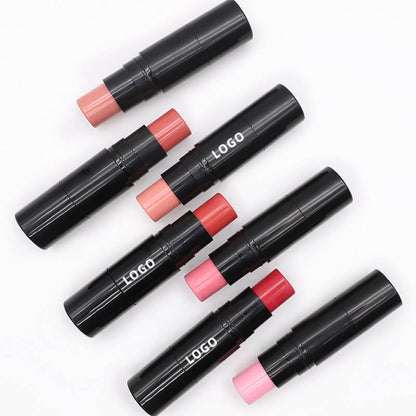 12 color 2 in 1 blush stick with brush cream waterproof vegan