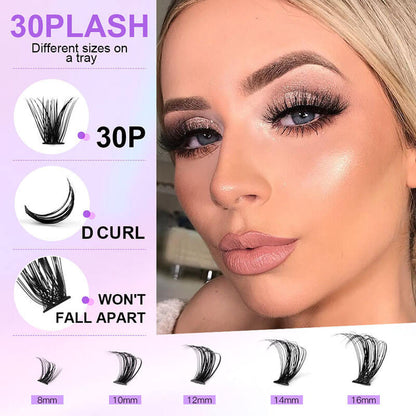 DIY false eyelash lash segmented false lash set thick grafted