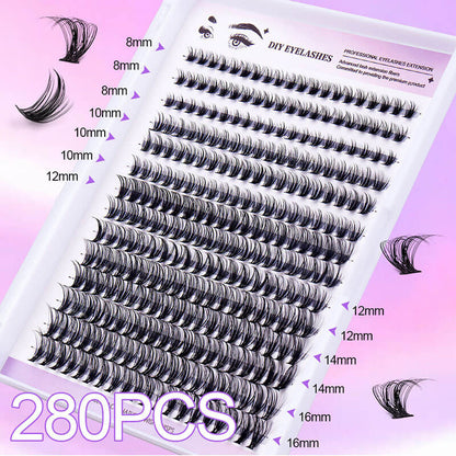 DIY false eyelash lash segmented false lash set thick grafted