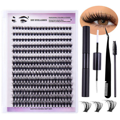 DIY false eyelash lash segmented false lash set thick grafted