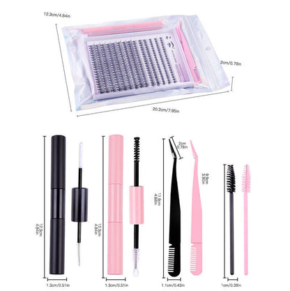 DIY false eyelash lash segmented false lash set thick grafted