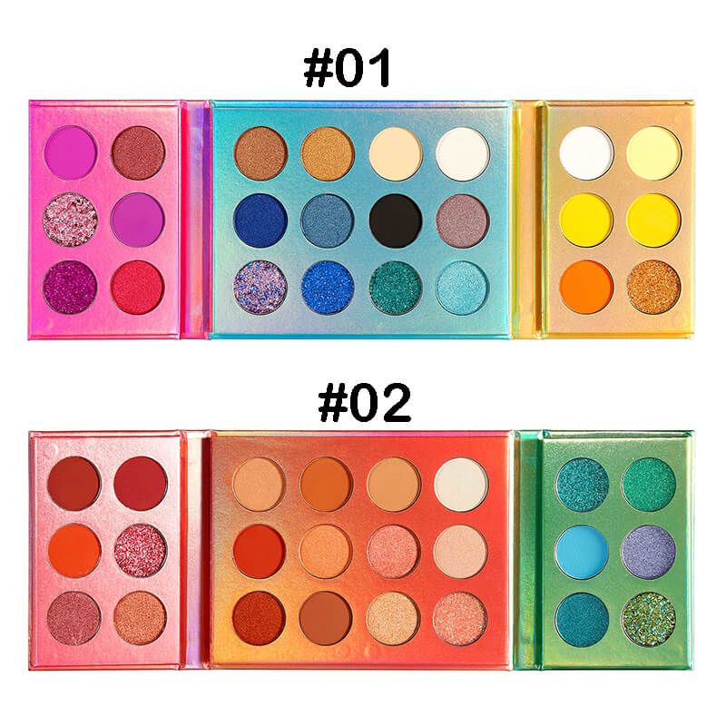 24 color eyeshadow palette double-door foldable matte earth tones