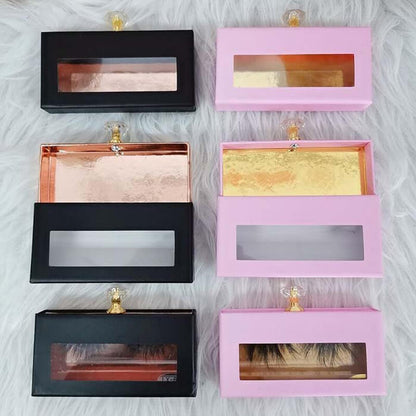 Eyelash box diamond pair pull-out box false eyelash packaging box