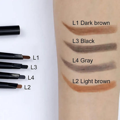 4 color eyebrow pencil brow tint waterproof long lasting double-headed