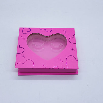 Eyelash empty box eyelashes storage box with tray heart-shaped