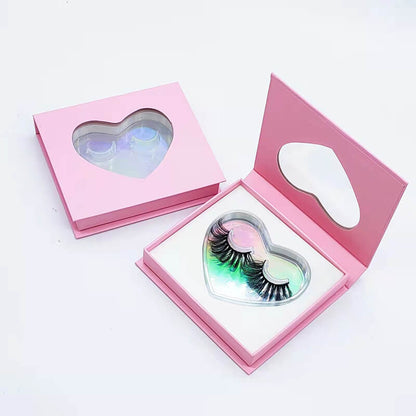 Eyelash empty box eyelashes storage box with tray heart-shaped