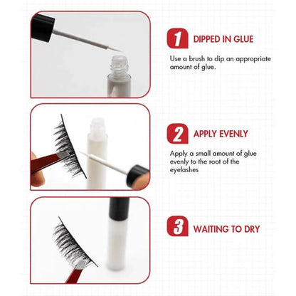 False eyelash glue fast dry glue waterproof rose gold tube