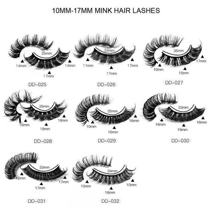 10 pairs false eyelashes mink eyelash fake lash large volume graft-free