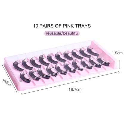 10 pairs false eyelashes mink eyelash fake lash large volume graft-free