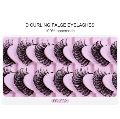 10 pairs false eyelashes mink eyelash fake lash large volume graft-free