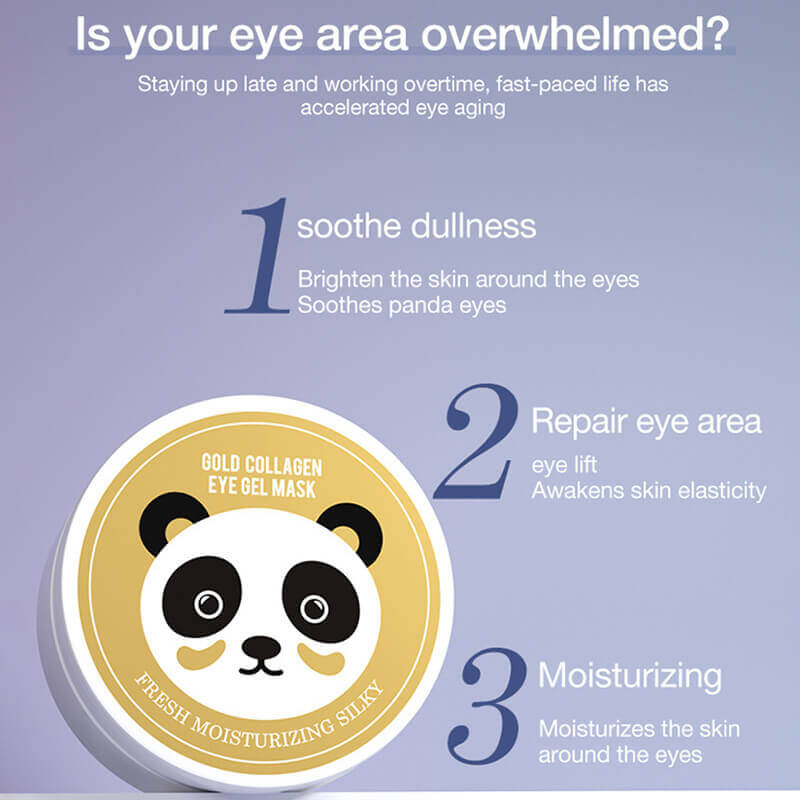 6 color eye mask patch panda crystal seaweed mask hydrating moisturizing