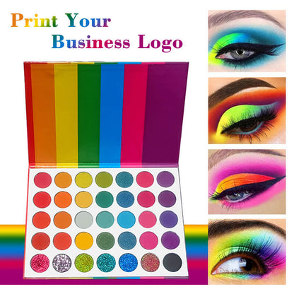 35 color eyeshadow palette rainbow colorful high pigmented