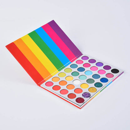 Paleta de sombras de ojos de 35 colores Rainbow Pigmented