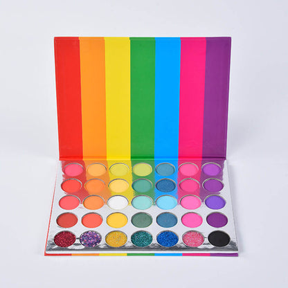 Paleta de sombras de ojos de 35 colores Rainbow Pigmented