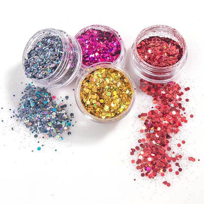 21 color diy eyeshadow gel shiny glitter nails powder