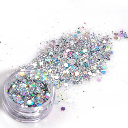 21 color diy eyeshadow gel shiny glitter nails powder