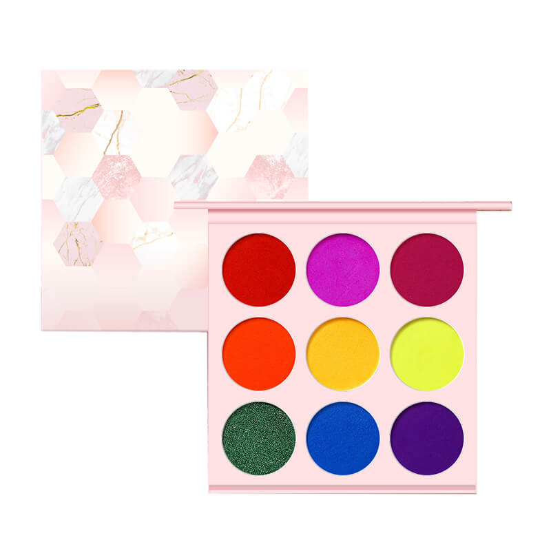 9 color pink eyeshadow palette pearlescent matte high pigmented