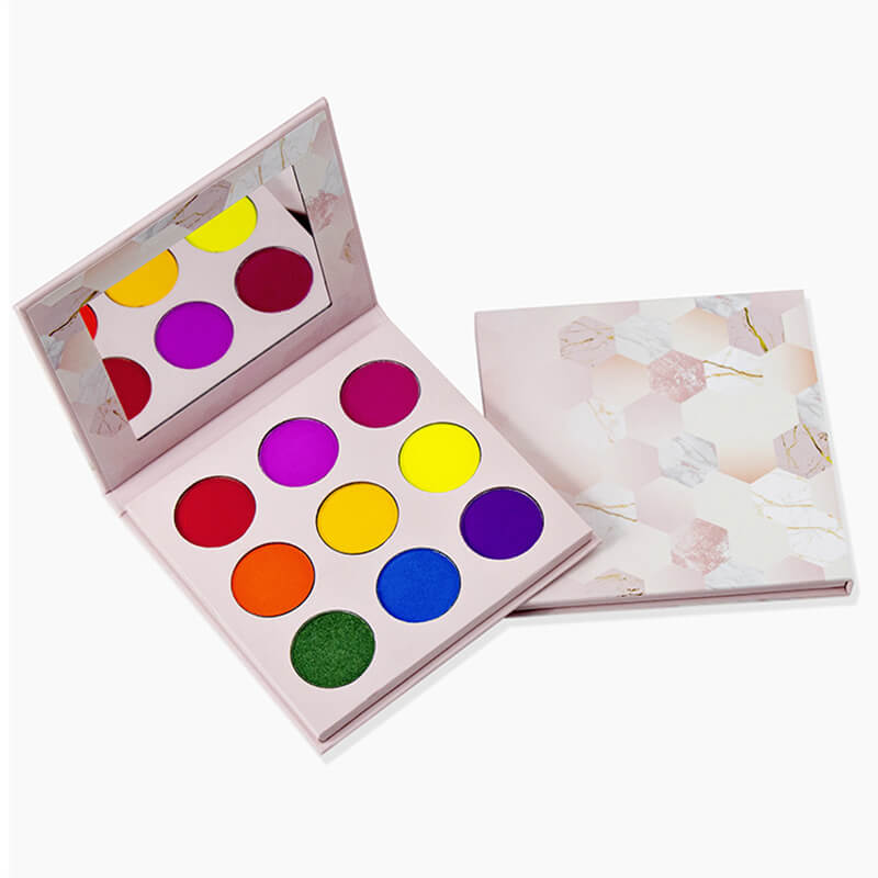 9 color pink eyeshadow palette pearlescent matte high pigmented