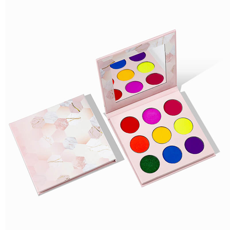 9 color pink eyeshadow palette pearlescent matte high pigmented