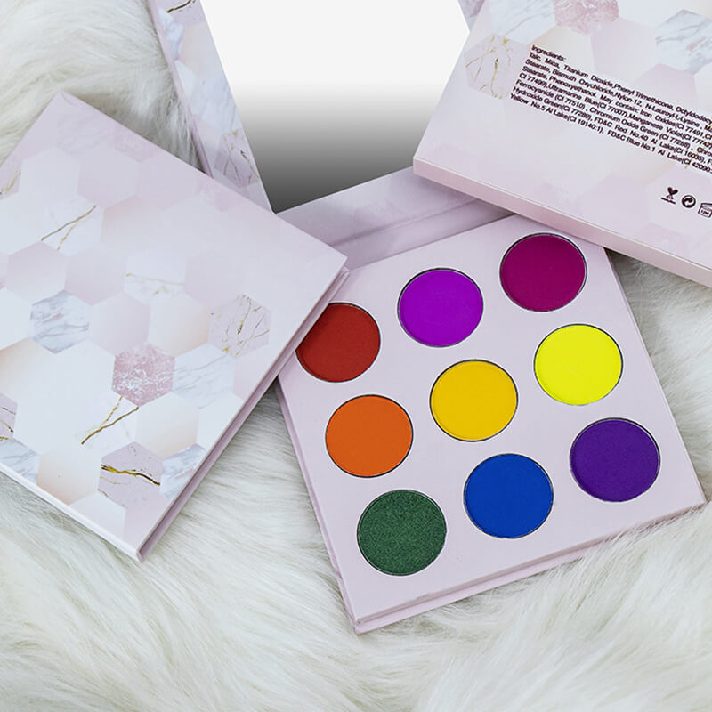 9 color pink eyeshadow palette pearlescent matte high pigmented