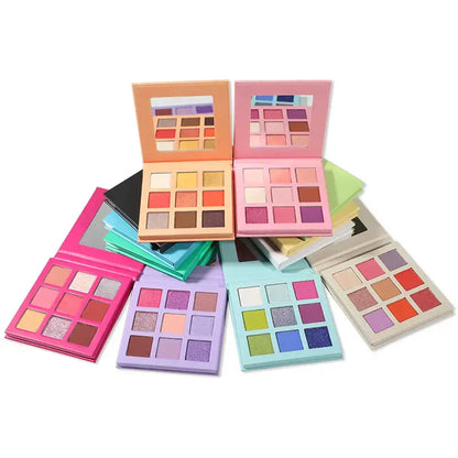 9 color eyeshadow palette high pigmented waterproof vegan