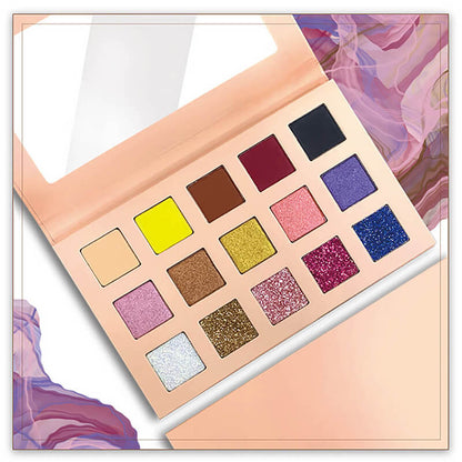 Paleta de sombras de ojos de 15 colores Albaricoque de alta calidad