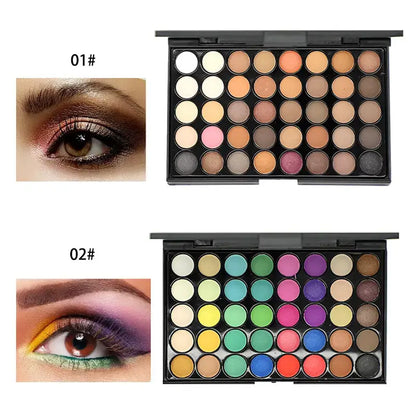 40 color small size eyeshadow palette makeup artist matte full colors