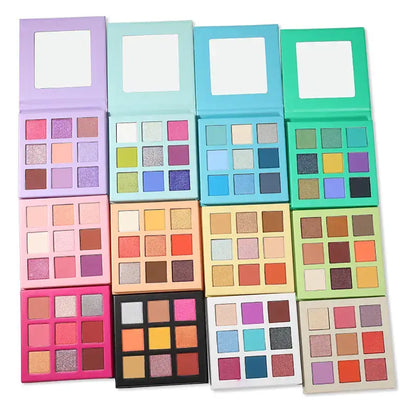 9 color eyeshadow palette high pigmented waterproof vegan