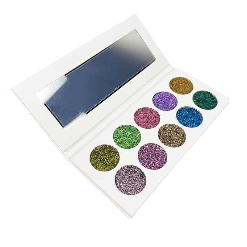 10 color glitter eyeshadow palette chameleon shining eye makeup