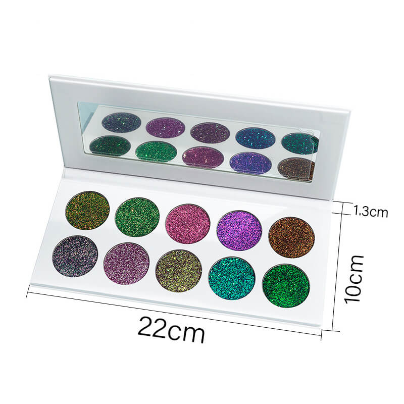 10 color glitter eyeshadow palette chameleon shining eye makeup